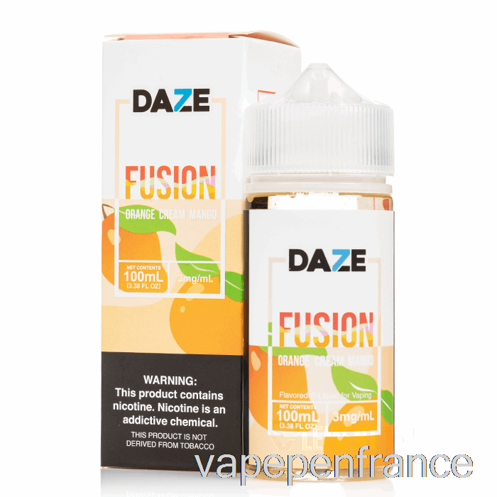 Mangue Crème Orange - 7 Daze Fusion - Stylo Vape 100ml 0mg